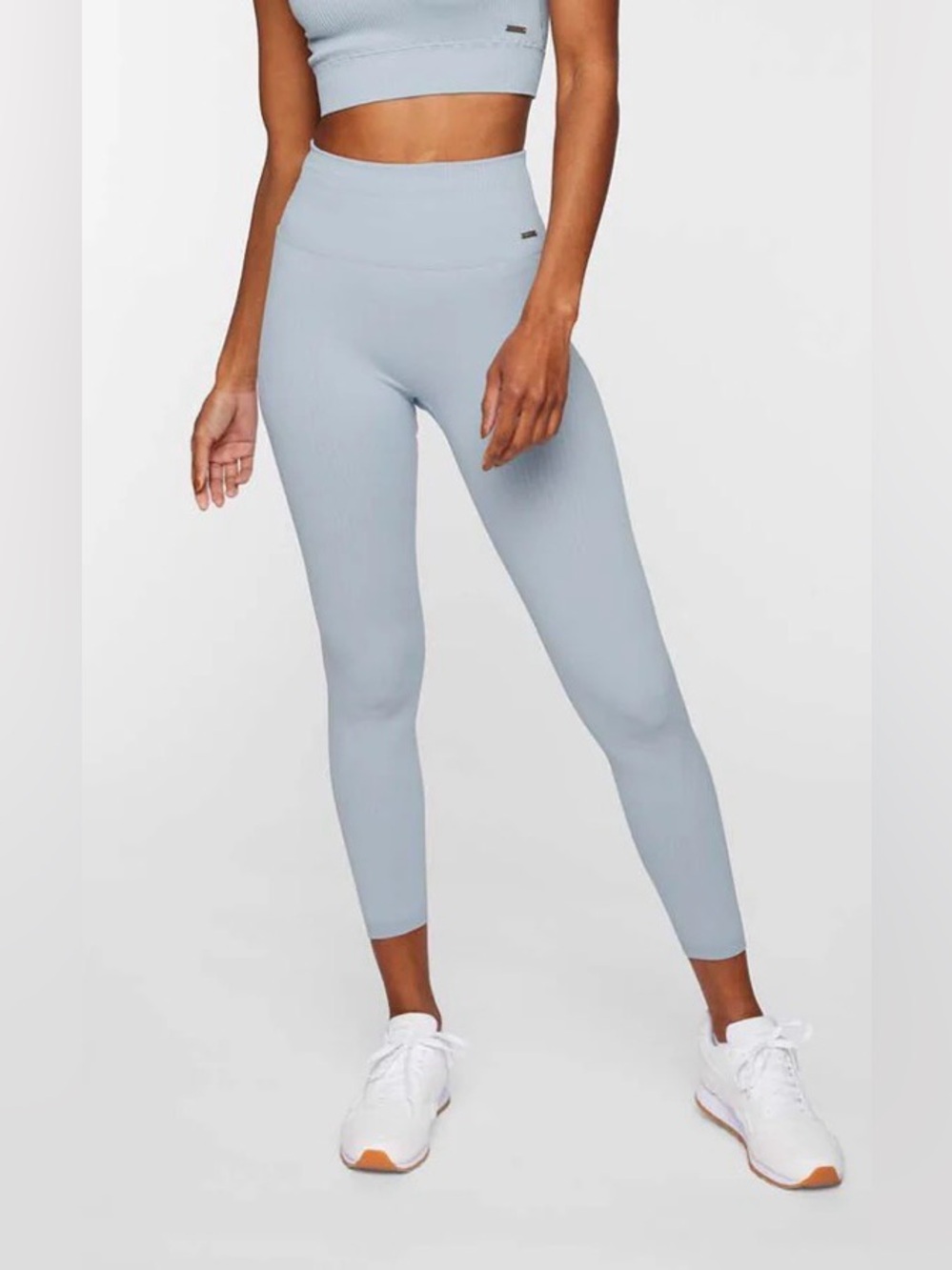 LILIAS Active The Ribbed Knit Collection Leggings Full Length Light Blue (S)
